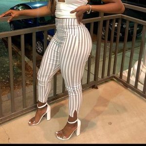 High Waisted Striped Pants